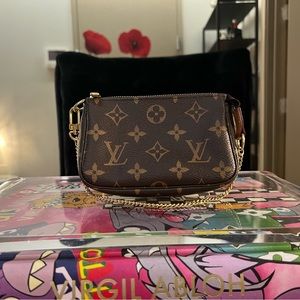 100% Authentic Louis-Vuitton Mini Pochette in Monogram